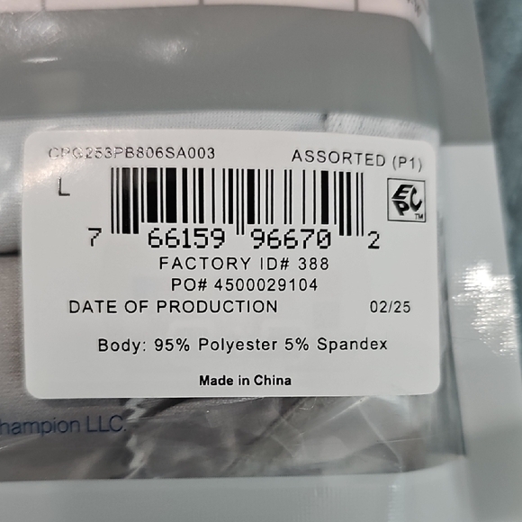 Champion Girls' Soft Stretch Briefs 7 Pack Underwear  - Assorted Colors size L - Picture 3 of 6